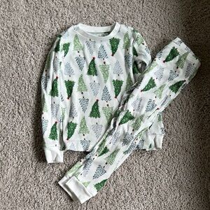Carter's Green and White Pajama Set with Botanical Print